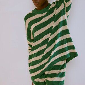 Free People - Malibu Surf Sweater Set - Green Bee Combo - Small